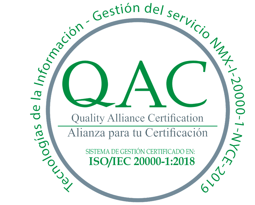 Sello ISO/IEC 20000-1:2018 NMX-I-20000-1-NYCE-2019