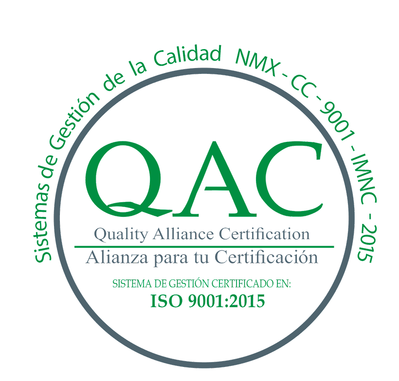 Sello ISO 9001:2015 NMX-CC-9001-IMNC-2015